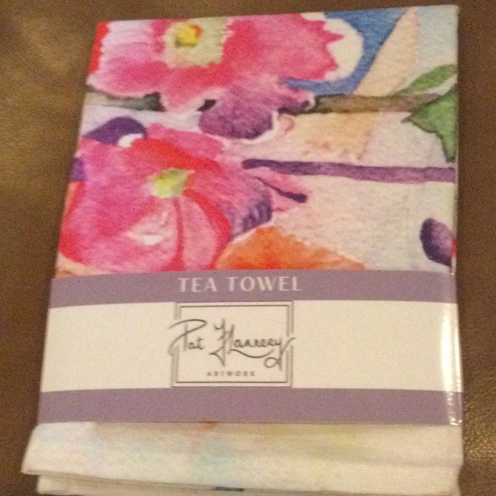 Watercolor Cotton Tea Towel by Irish Artist Pat Flannery
